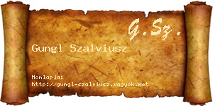 Gungl Szalviusz névjegykártya